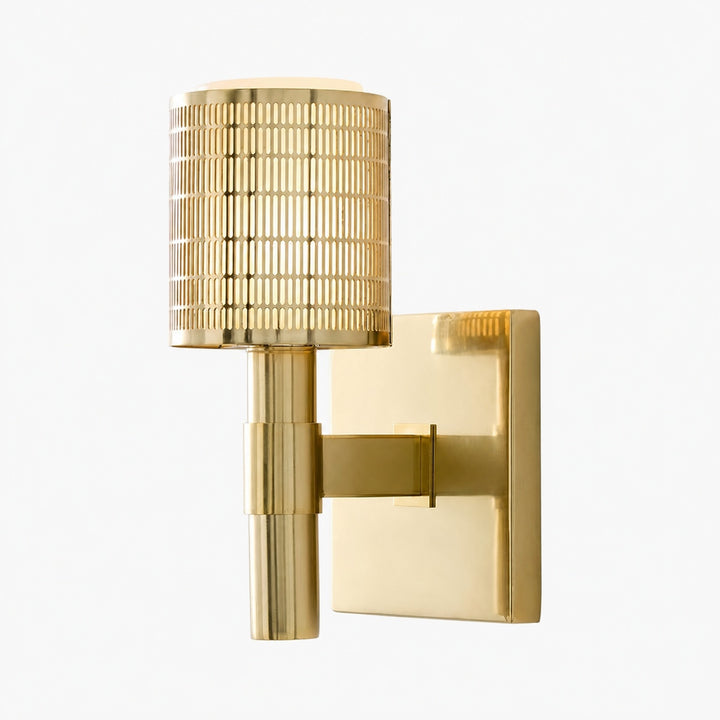 Galvia Modern Perforated Metal Sconce - Sleek Wall Light for Hallway & Bathroom