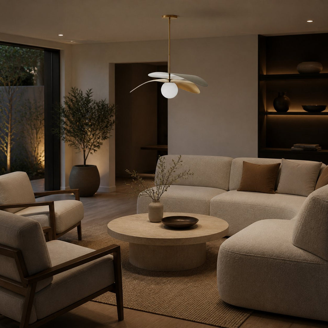 Tynora Pendant Light - Modern with Metallic Finishes and Glass