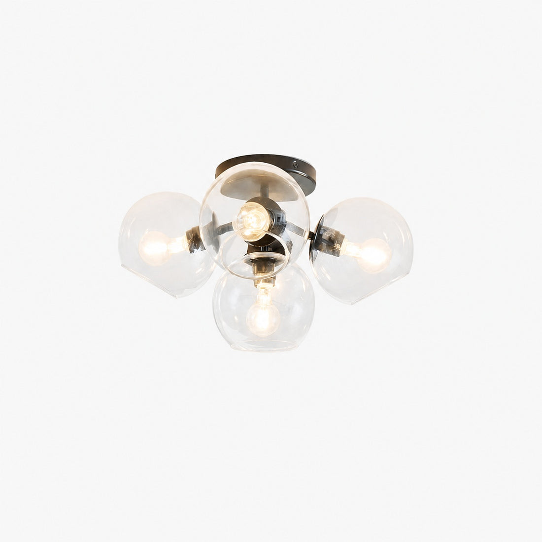 Brina Glass 5-Light Flush Mount - Minimalist Glass Ceiling Fixture