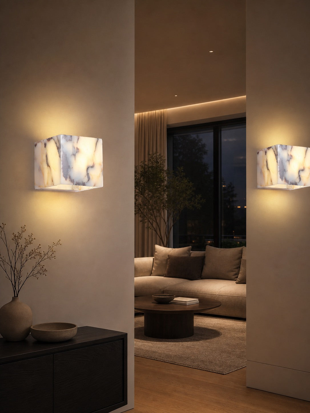 Square Marble Wall Lamp