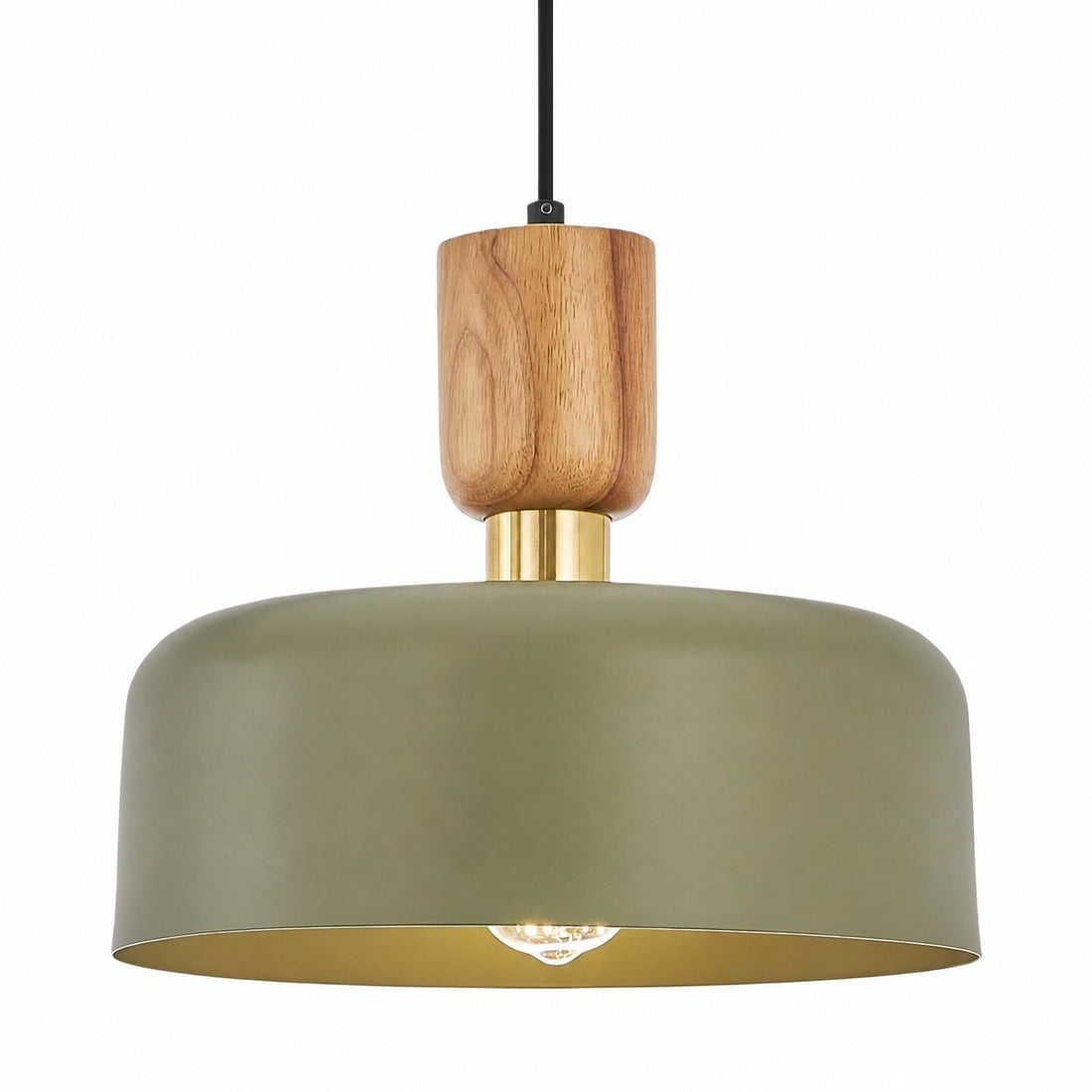 Orbulis Natural Wood Grain Circular Pendant – Modern Minimalist Light for Islands and Foyers