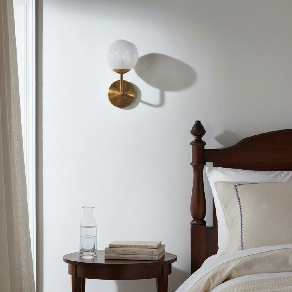 Modo Sculpted Glass Wall Sconce – Modern Diffused-Light Lamp for Entryways
