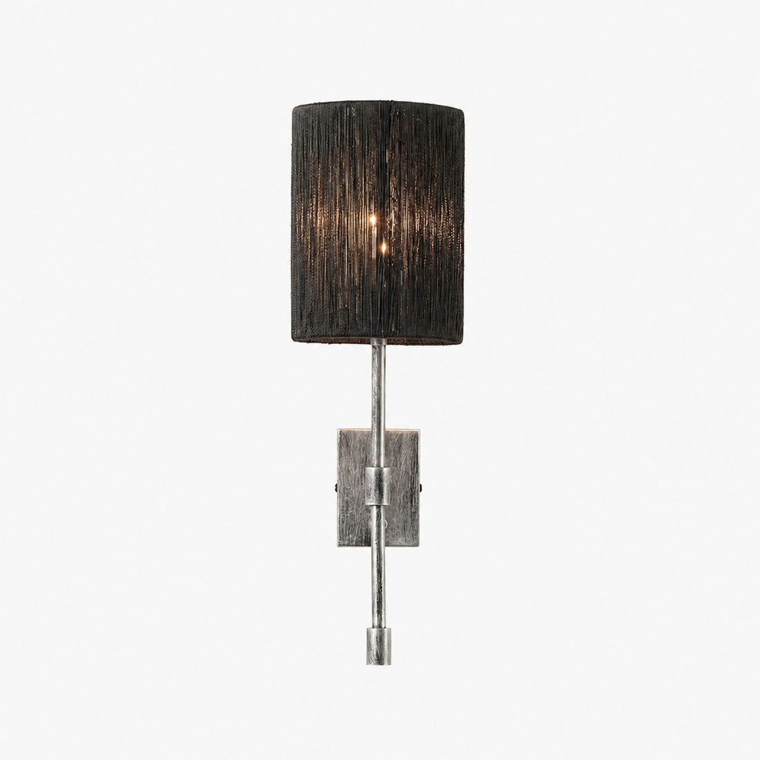 Atticus Fabric Shade Wall Sconce - Modern Brass Wall Light for Bedroom and Hallway