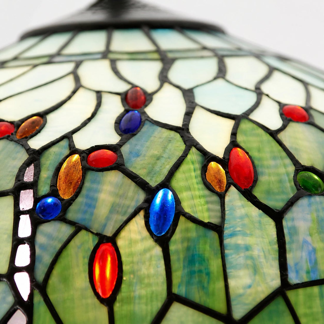 TF Dragonfly Tiffany Pendant Light – Art Nouveau Stained Glass Pendant for Living