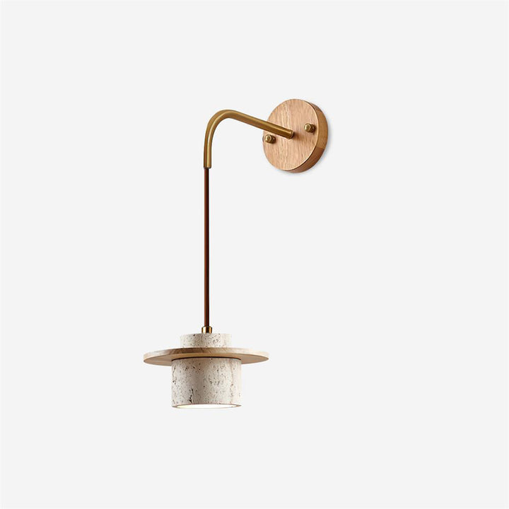 Retro Wabi Sabi Textured Travertine Wall Lamp