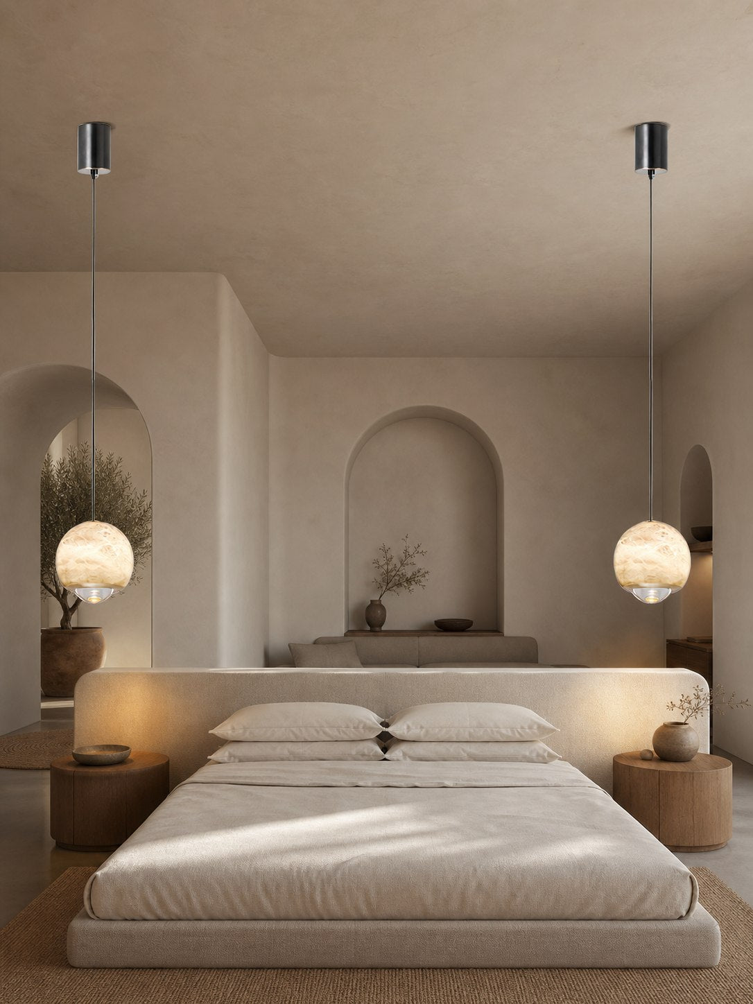 Ferox Alabaster Pendant Light