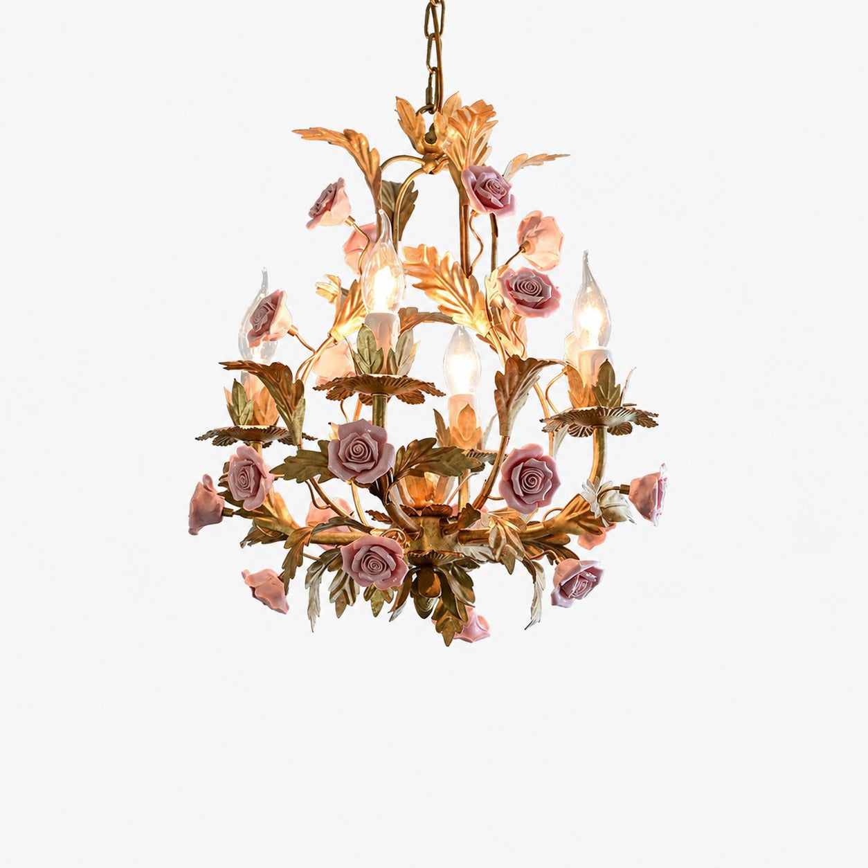 Ceramic Rose Chandelier