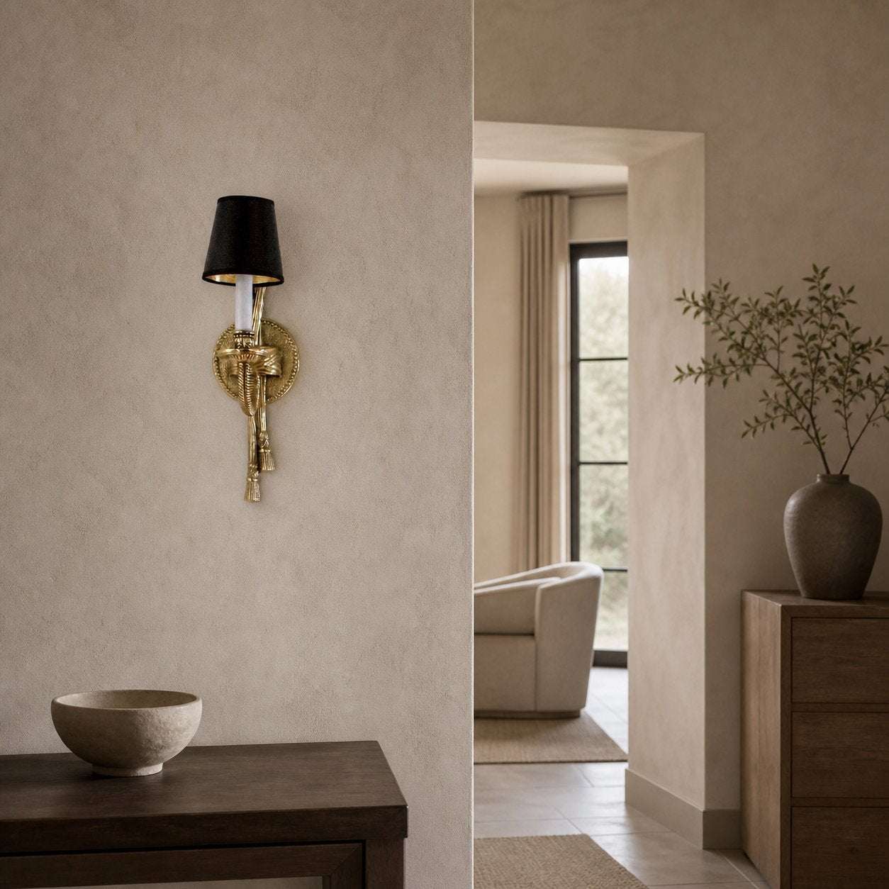 Cast Brass Sconce