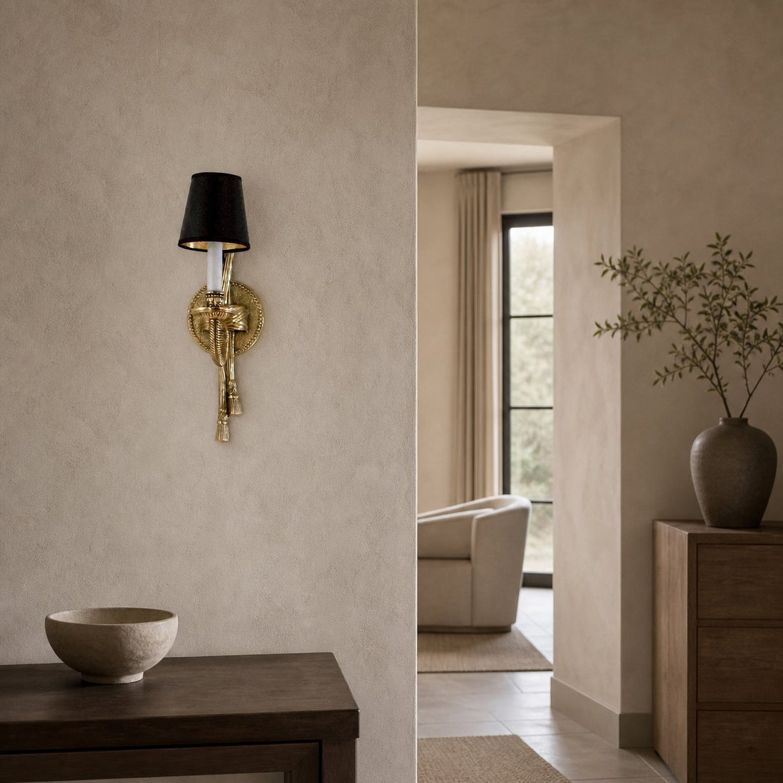 Cast Brass Sconce