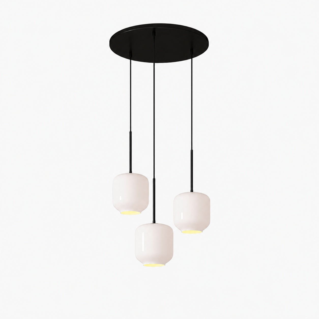Lumivelle Pebble Glass Chandelier - 3-Light Modern Pendant Style