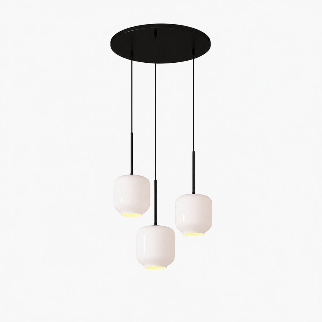 Lumivelle Pebble Glass Chandelier - 3-Light Modern Pendant Style