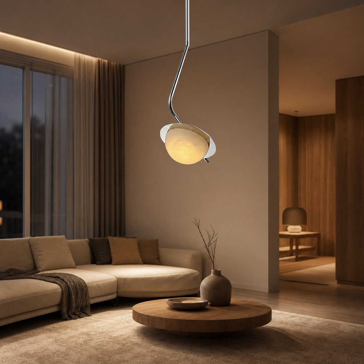 Chic Luminance Alabaster Pendant Light