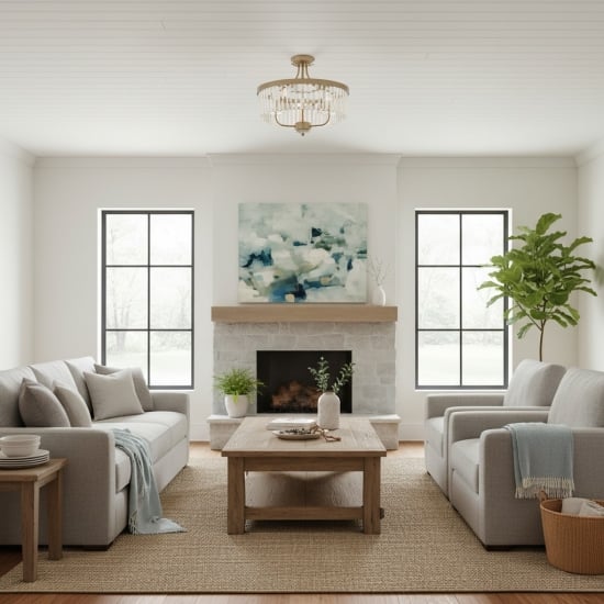 Beveline 3 Light Round Semi Flush - Faceted Cut Glass Shade Metal Finish for Hallways and Bedrooms