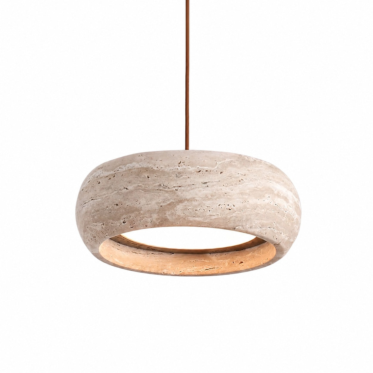 Travertine Drum Pendant Lamp