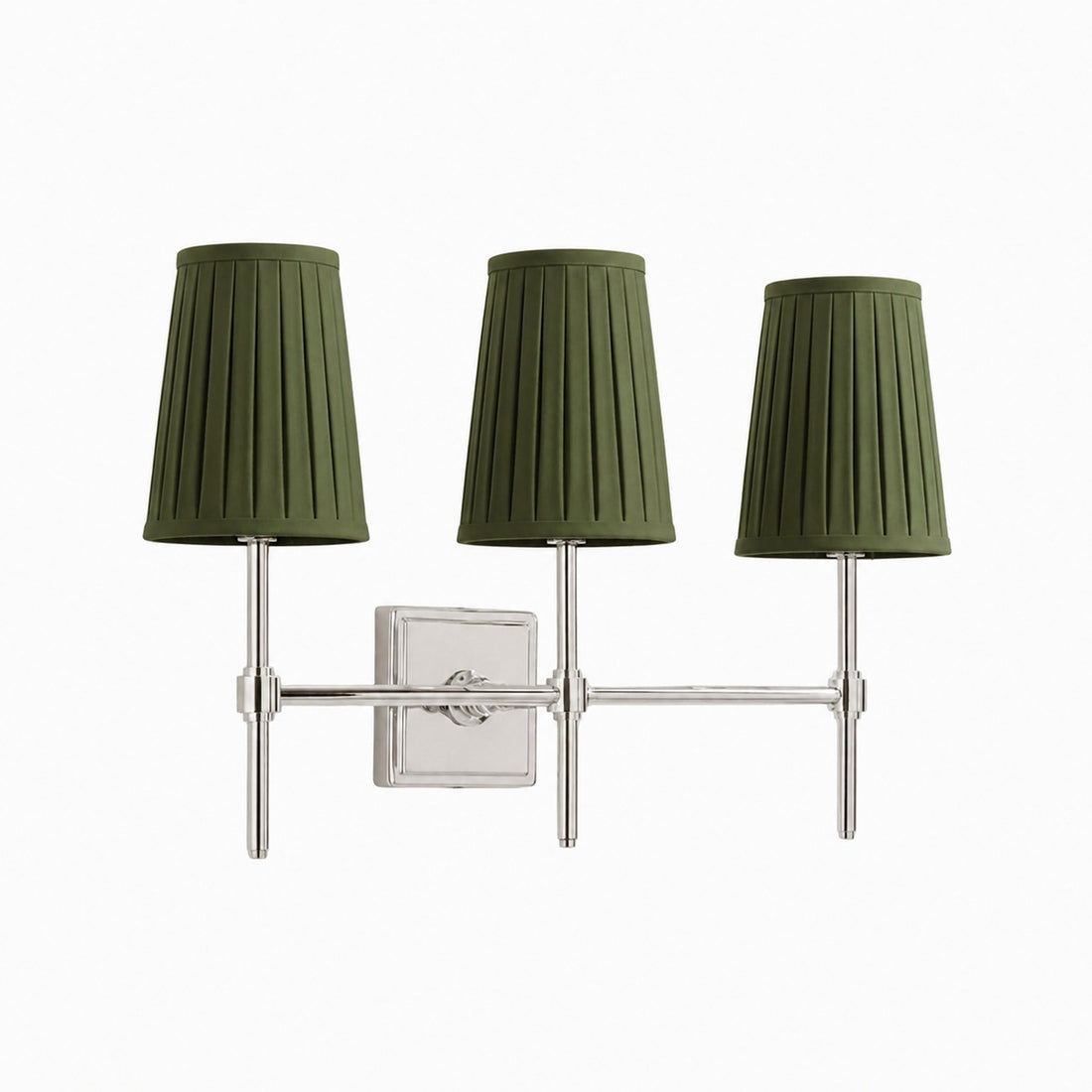 Derlina White Linen Shades Wall Lamp – Retro Metal Multi-Head Lighting Fixture