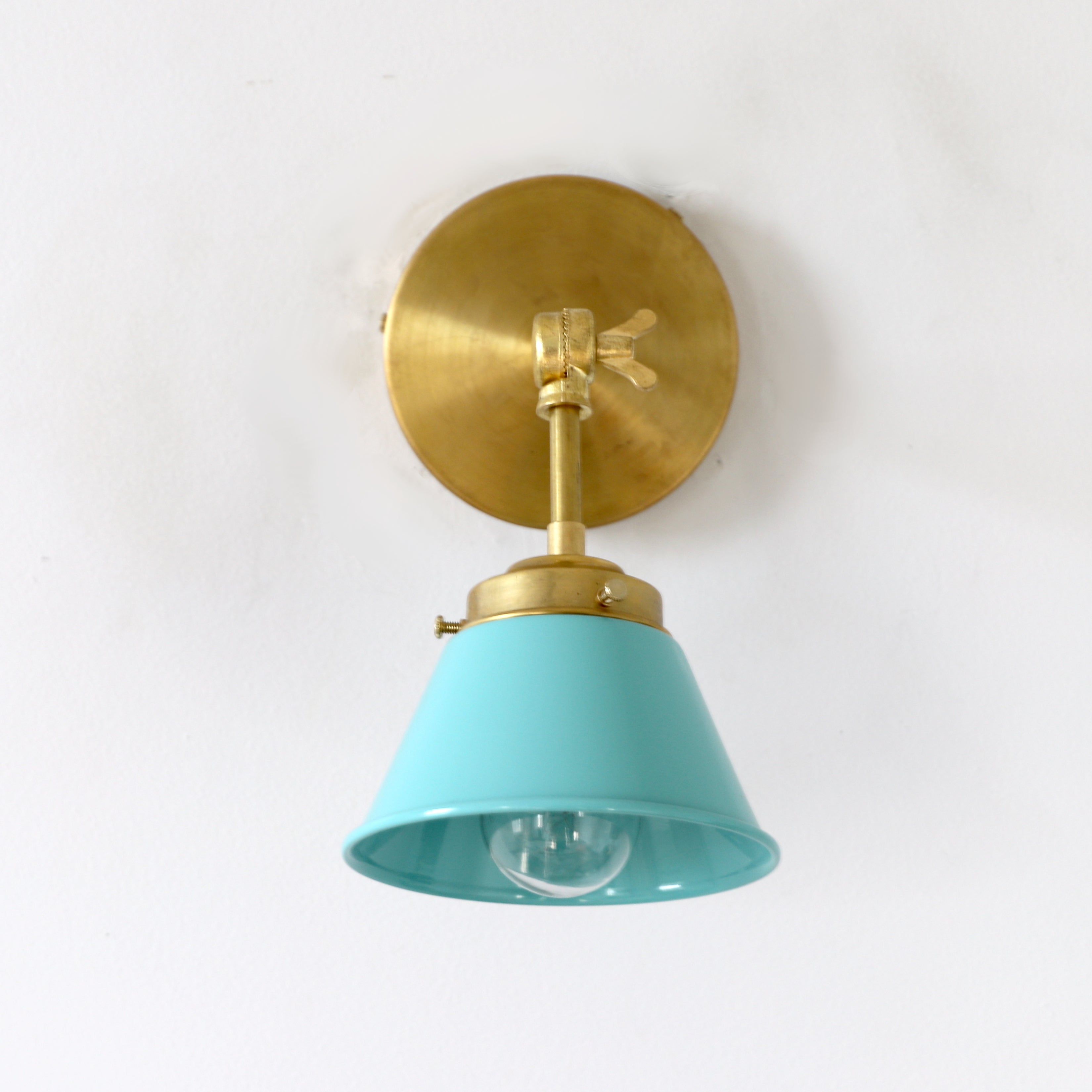 Modern Cone With Elegant Swivel Mechanism Brass Wall Lamp