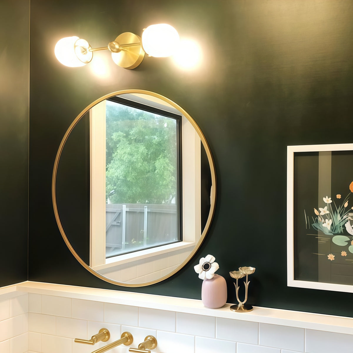 Double Head Sconce - Bubble Pop Vanity Glass Wall Light