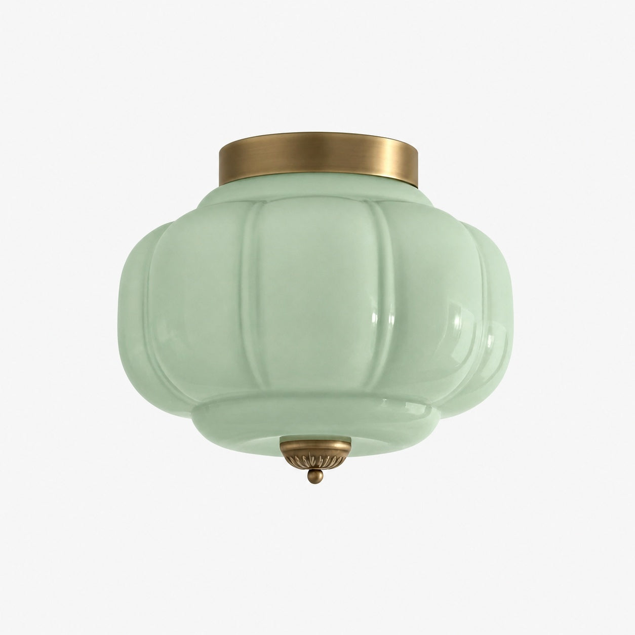 Vintage Eloise Milk Glass Flush Mount Ceiling Light - Vintage Charm Soft Glow