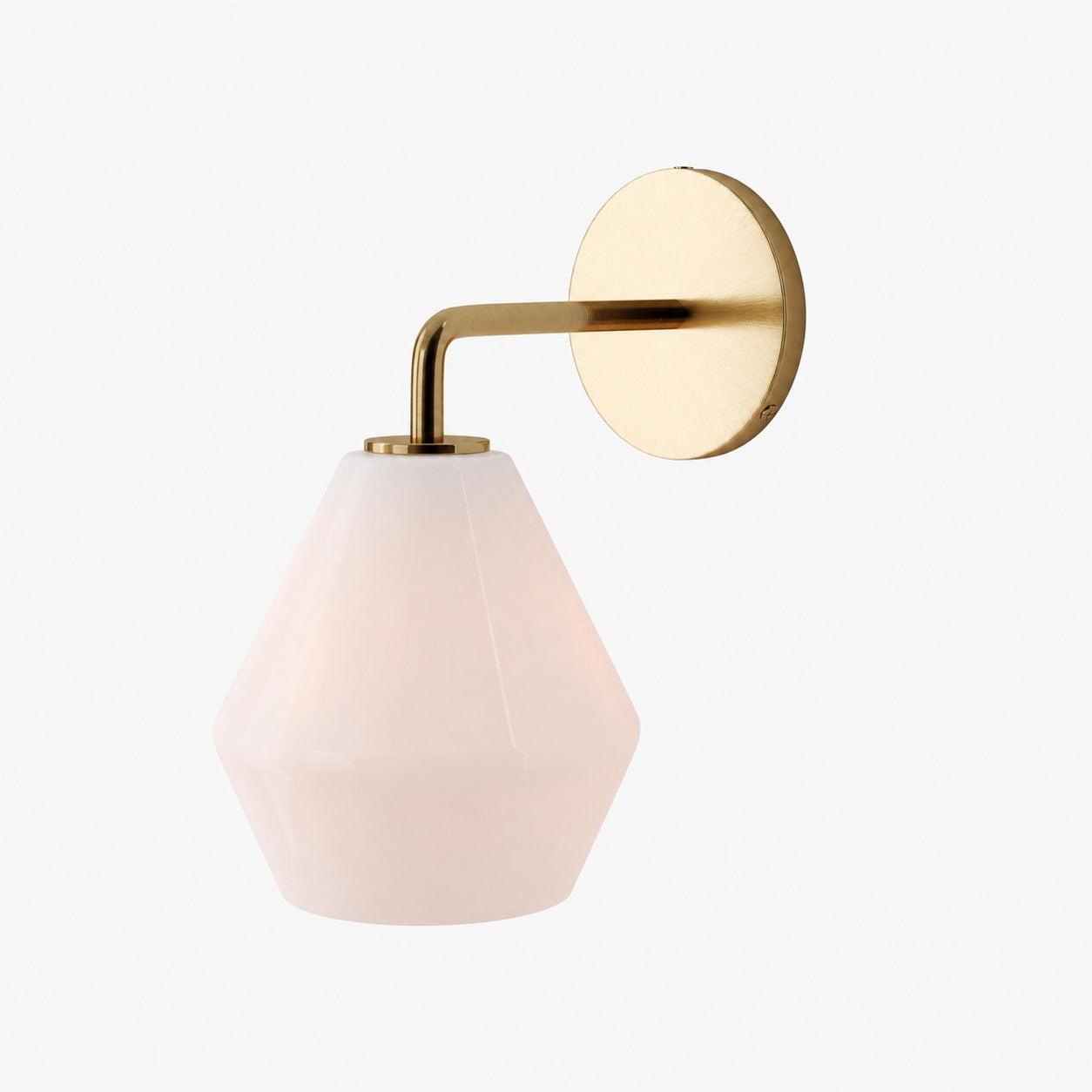 Merin Sculptural Milk Glass Geometric Wall Lamp