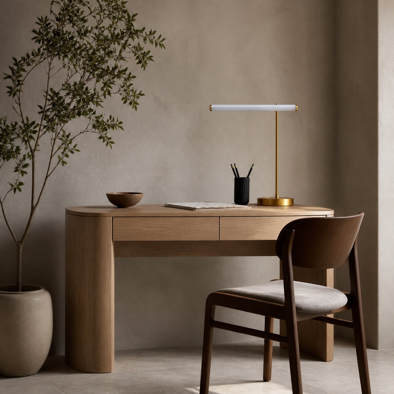 Voro Modern LED USB Table Lamp - Sleek Metal Desk & Bedside Lighting
