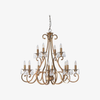Talonis Crystal Chandelier - Traditional Candle-Style Brass and Nickel for Living Room and Dining Room