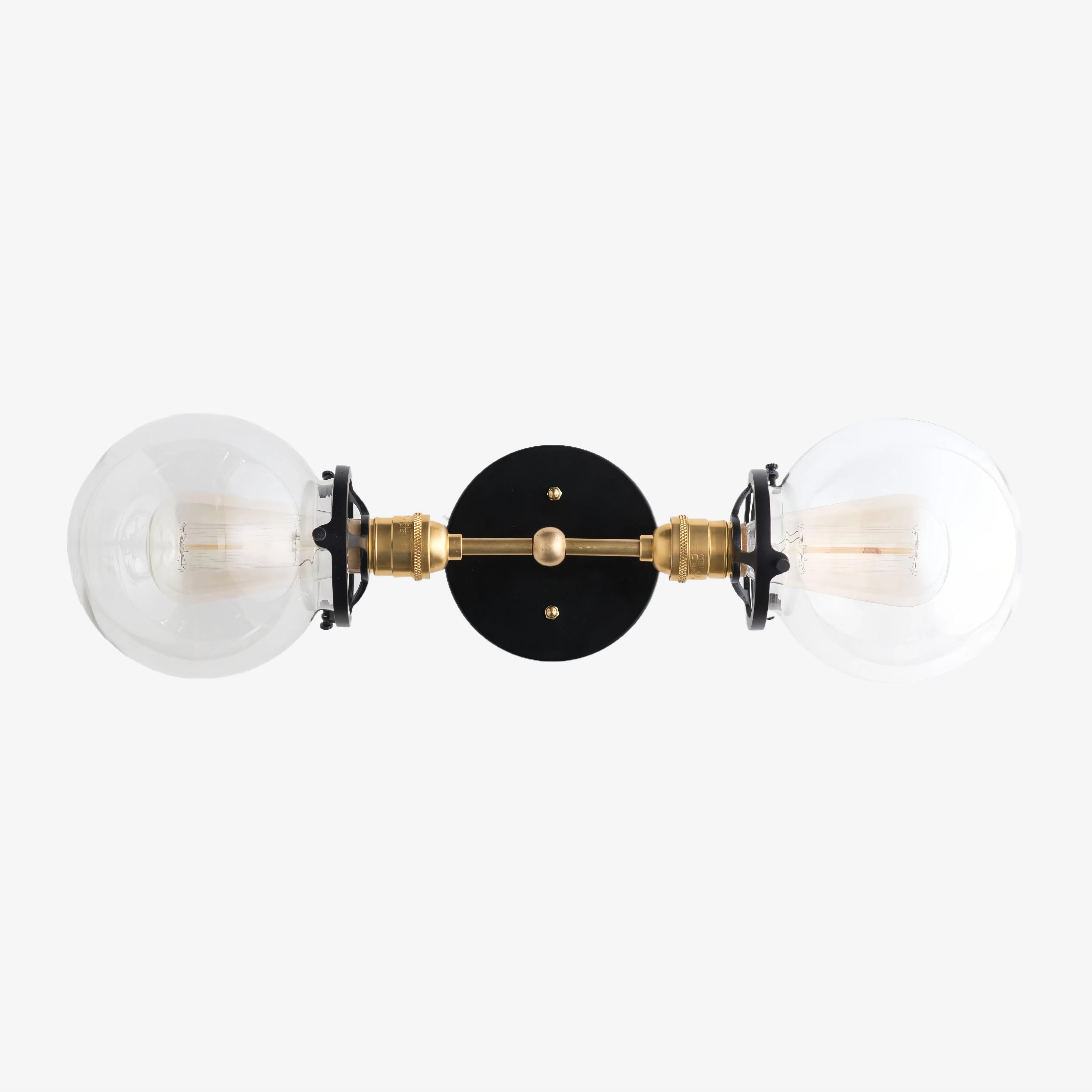 Lumio Globe Industrial Vanity Lighting- Modern Double Globe Wall Light
