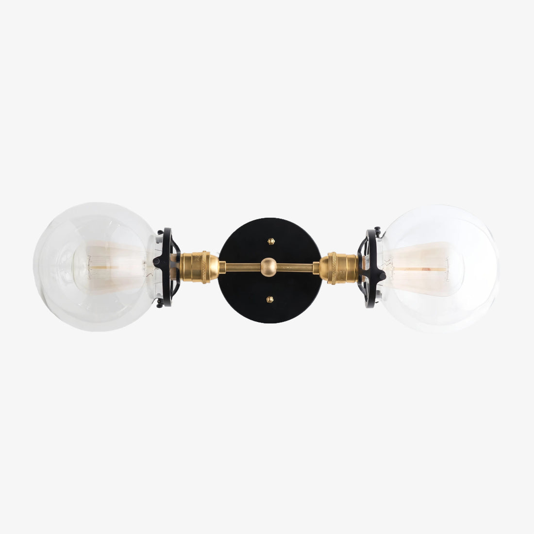 Lumio Globe Industrial Vanity Lighting- Modern Double Globe Wall Light