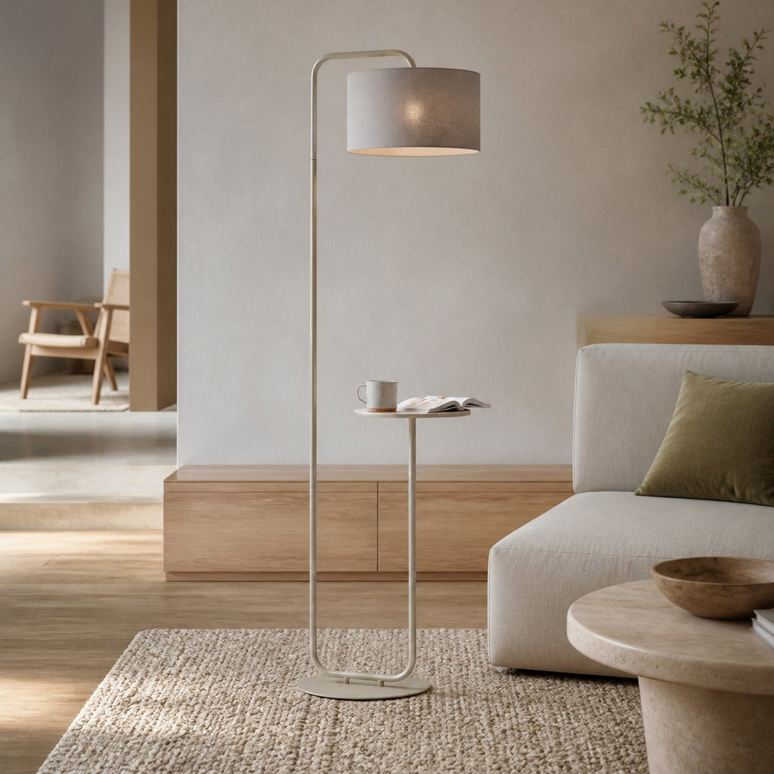 Lirra Multi-Functional Floor Lamp with Table-Top Design – Stylish Standing Lamp for Living Areas