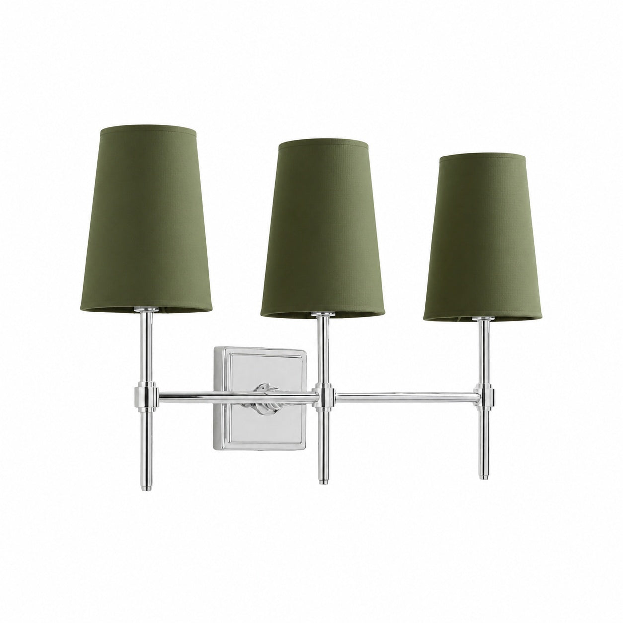 Derlina White Linen Shades Wall Lamp – Retro Metal Multi-Head Lighting Fixture
