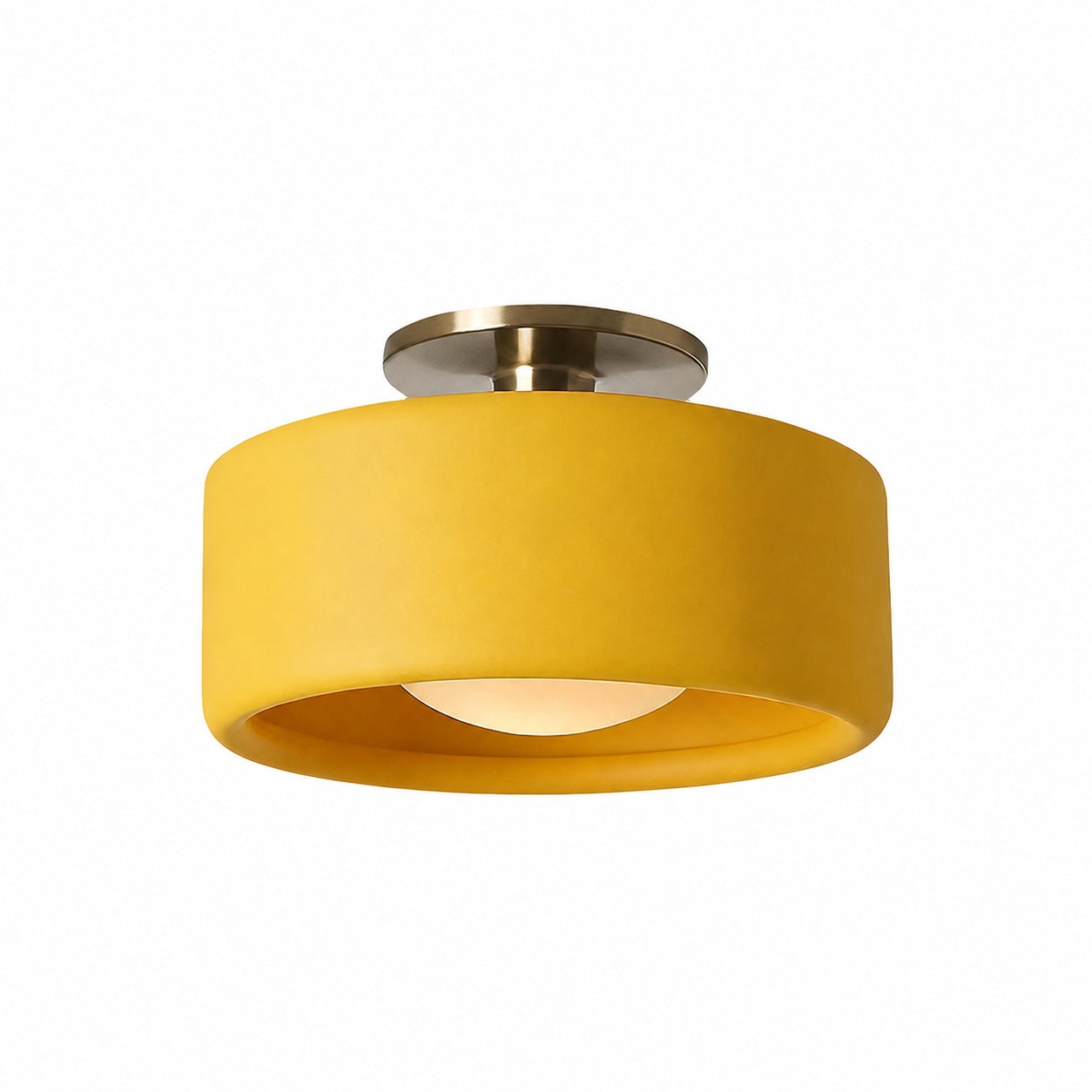 Cerova Modern Porcelain Flush Mount Ceiling Light– Elegant Ivory Shade