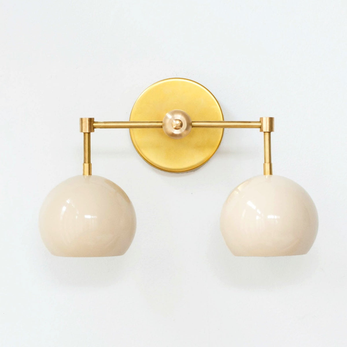 White Shades Wall Sconce - Double Head Vanity Bathroom Light