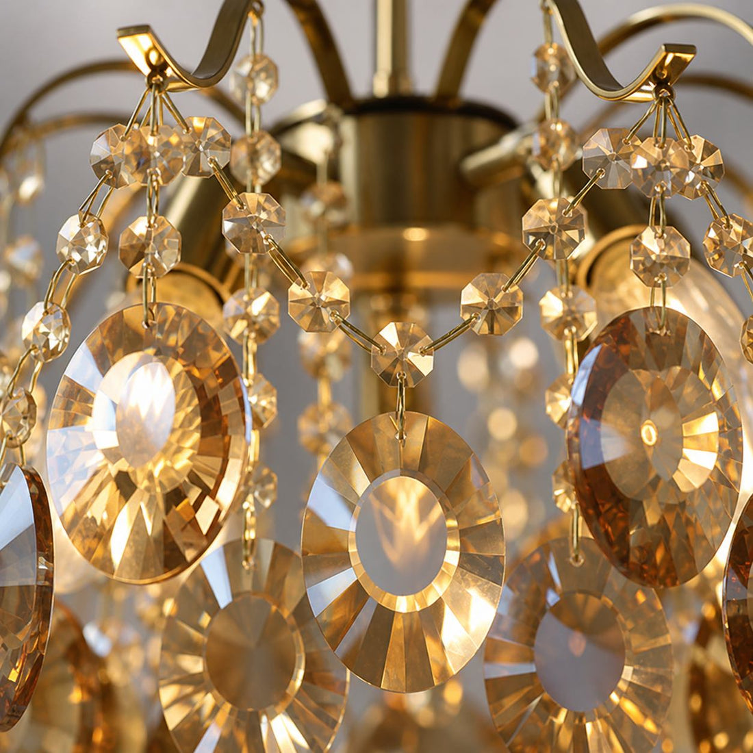 Vintage Sumptuous Teardrop Crystal Chandelier