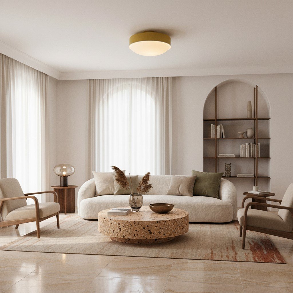 Rolvona Ceiling Fixture – Timeless Modern Aesthetic with Diffuse Ambient Light