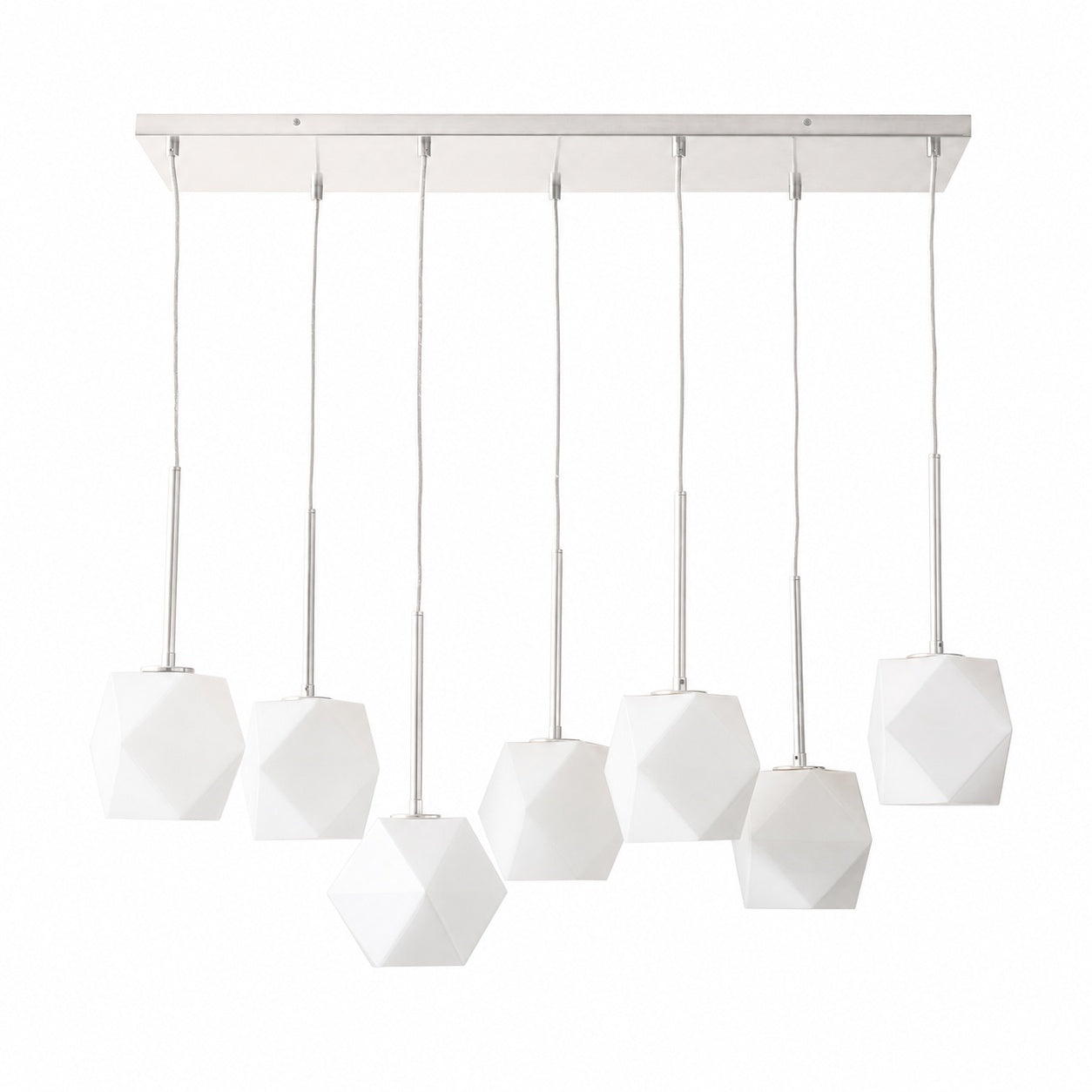 Talvior Luminous Geometric 7-Light Faceted Glass Chandelier