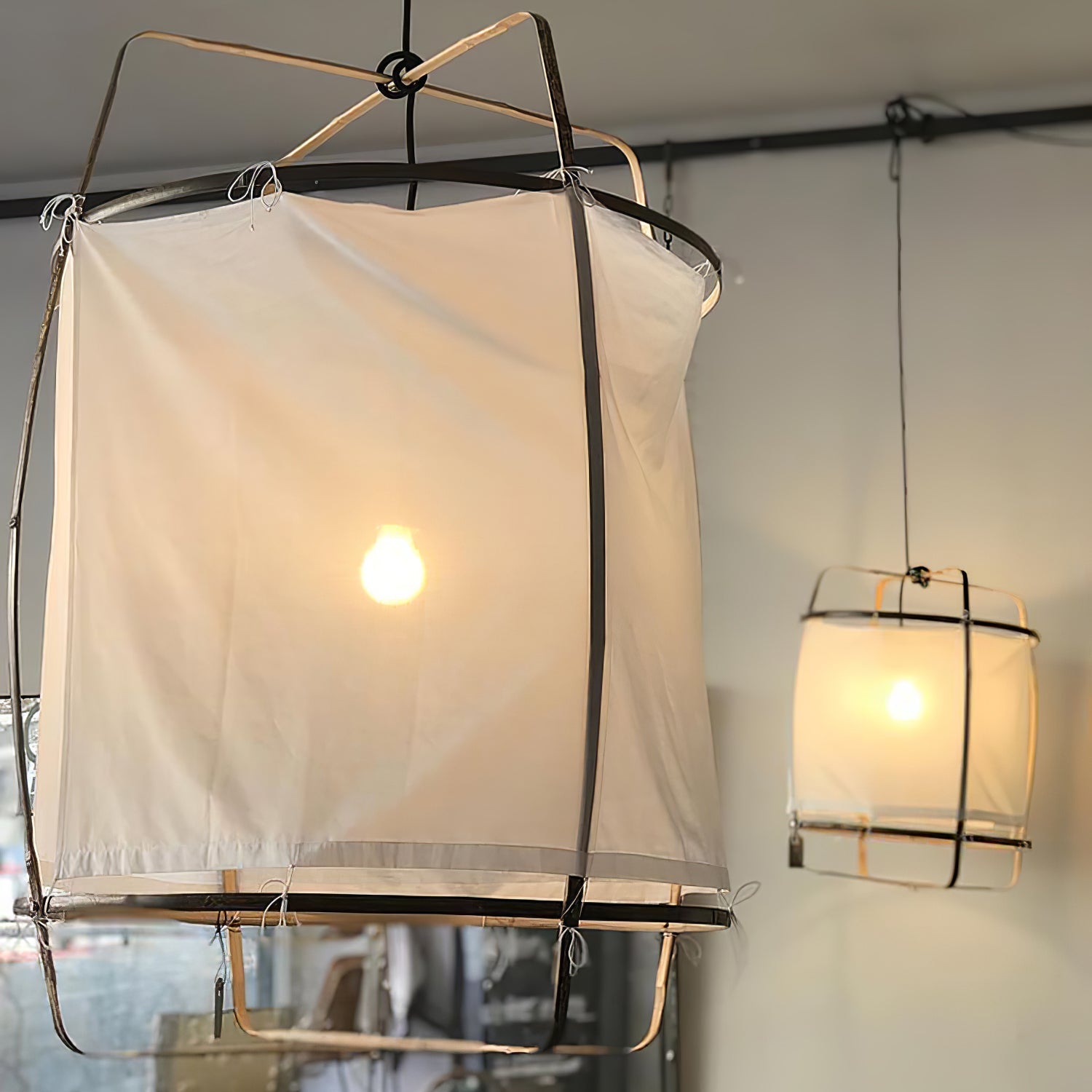 Straight Hollow Tulle Pendant Lighting