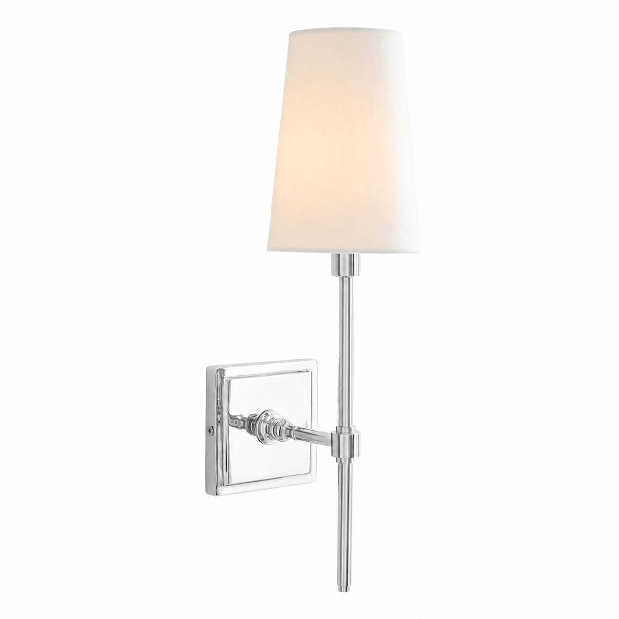 Derlina White Linen Shades Wall Lamp – Retro Metal Multi-Head Lighting Fixture