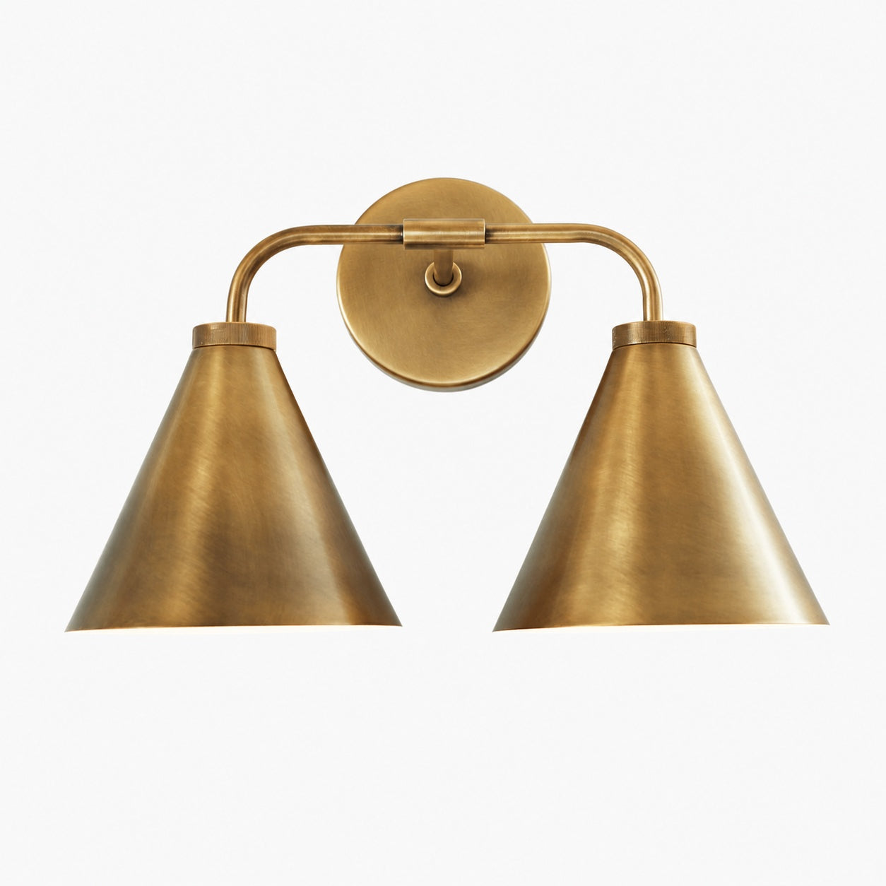 Korvi Iron Tapered Sconce Light - Wall Fixture in Black or Brass