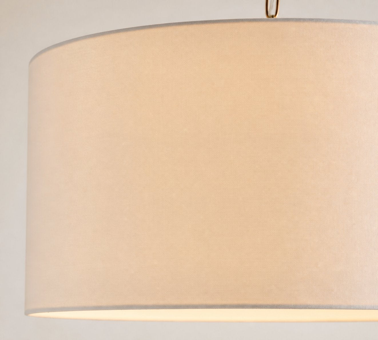 Dumora Iron Linen Drum Pendant - Vintage Brass Hanging Ceiling Light