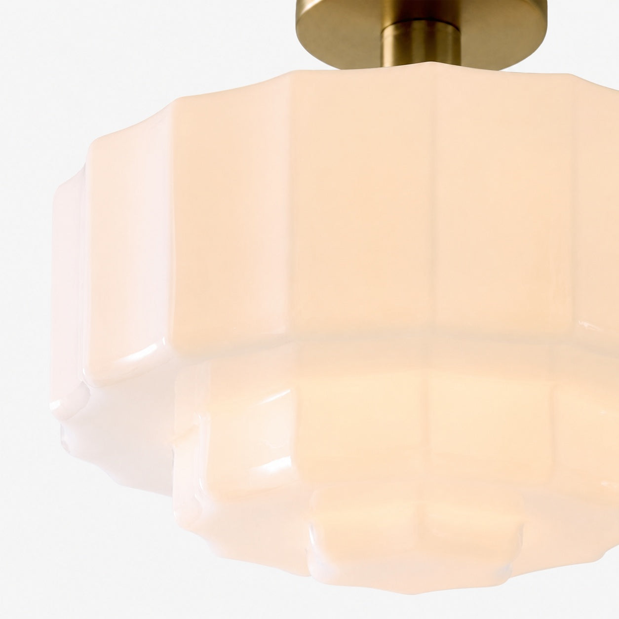 Vexrona Tiered Glass Shade Flush Mount – Contemporary Lighting for Bedrooms and Hallways