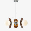Luma three-head Amber acrylic petal chandelier