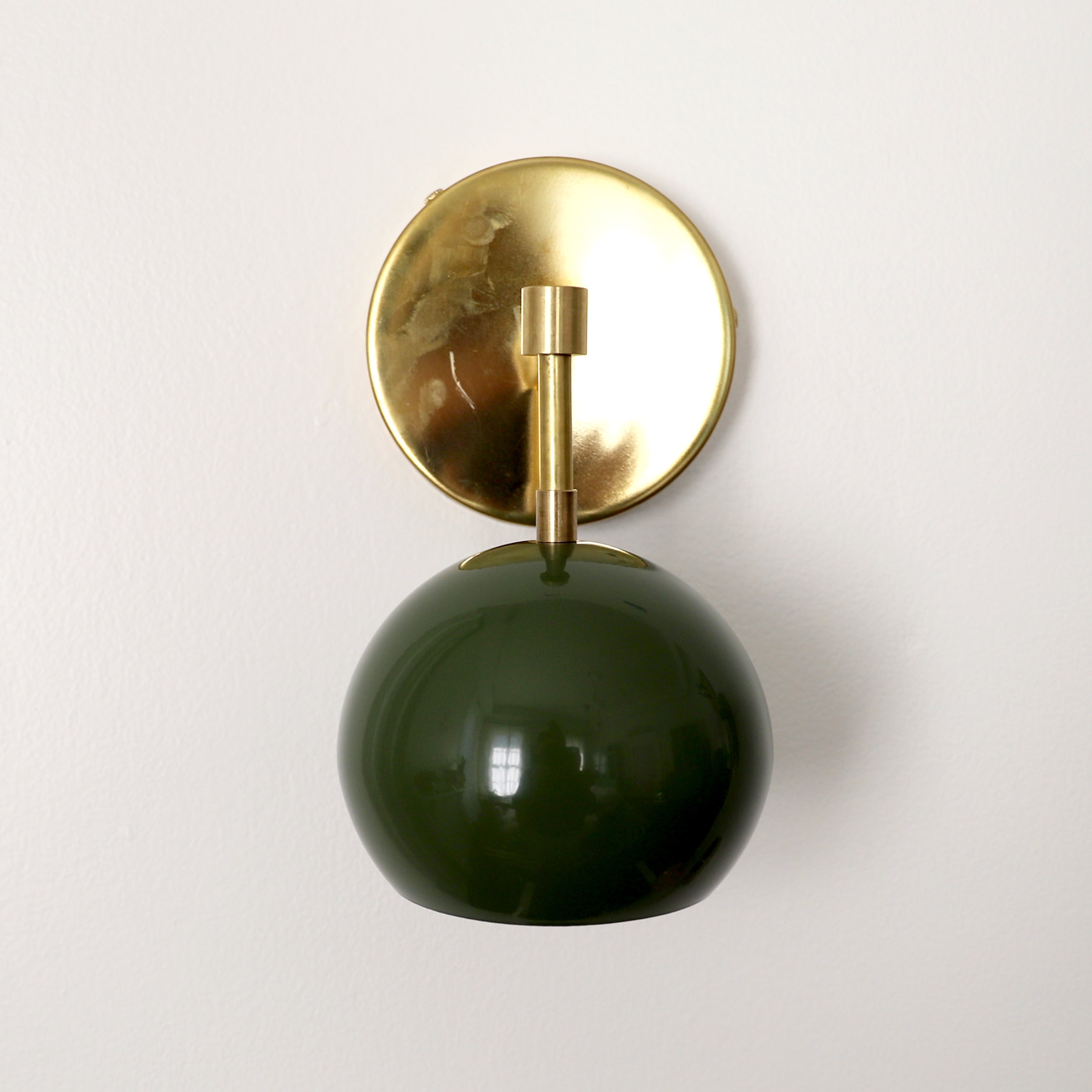 Olive Green Wall Sconce - Mid-Century Modern Accent Lighting