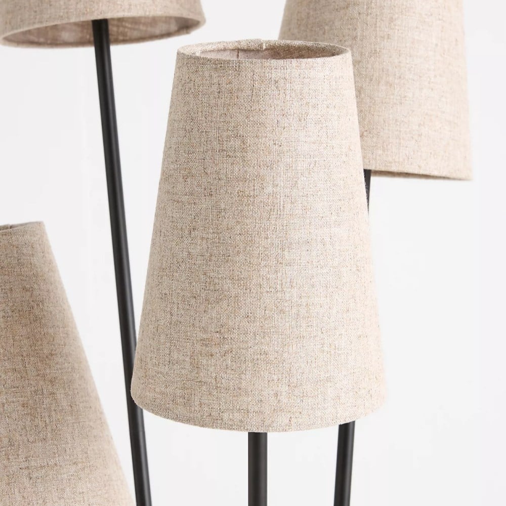 Duova 4 Light Floor Lamp – Fabric Shade Floor Lamp for Reading Corners or Living Spaces