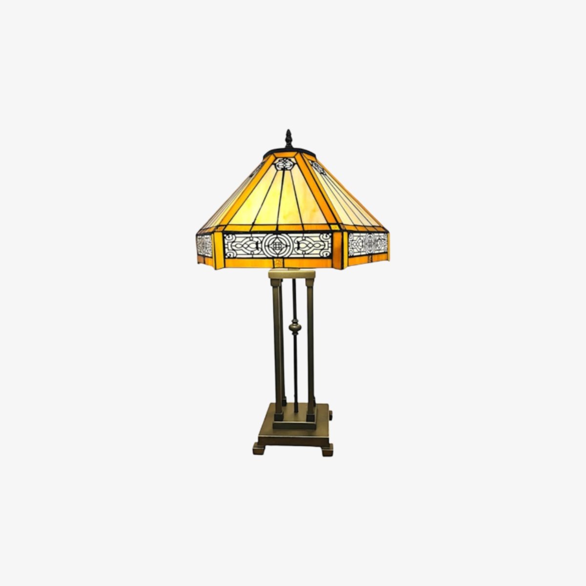 Velora Artisan Dragonfly Stained Glass Table Lamp - Vintage Tiffany Style Accent Light for Living Room