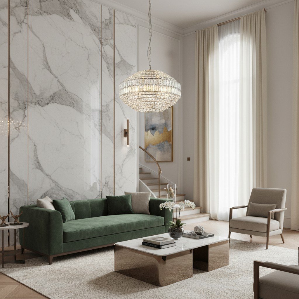 Virelis Style Luxe Crystal Pendant Light – Ambient Lighting for Kitchens & Hospitality Spaces