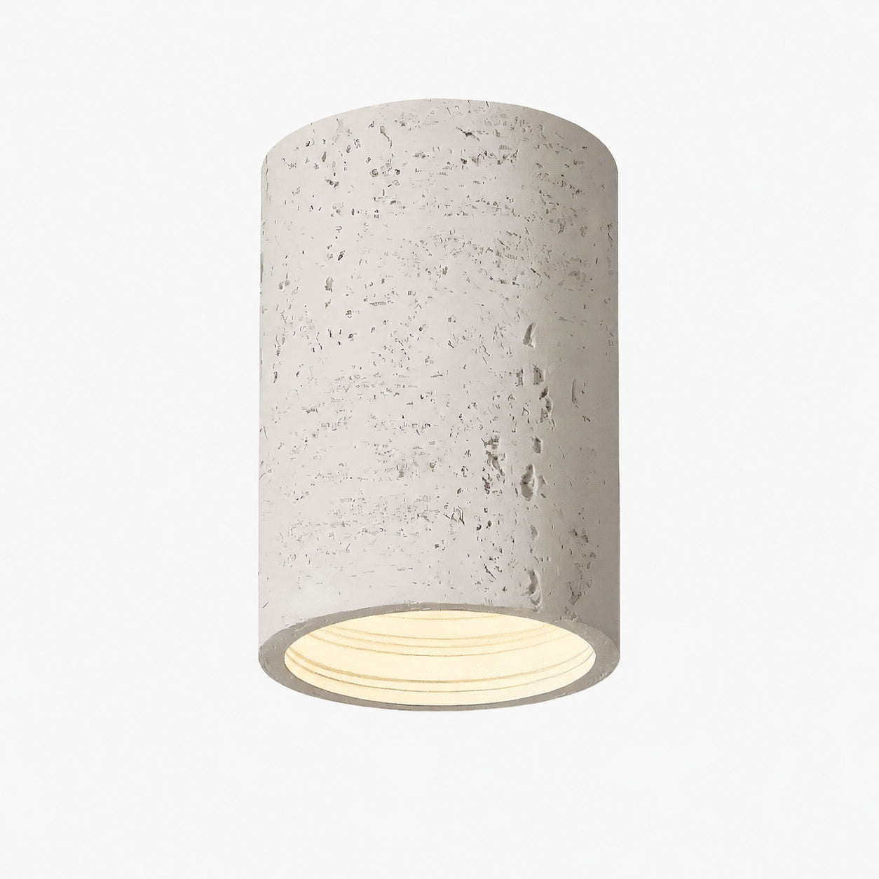 Sabiara Wabi-Sabi Cylindrical Ceiling Lamp - Soft Diffused Ceiling Fixture for Bedrooms and Living Rooms