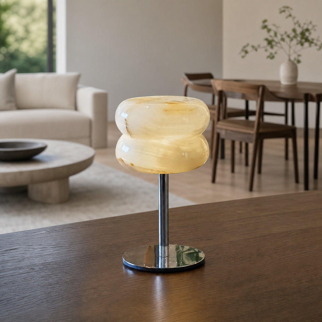 Jade Donut Table Lamp