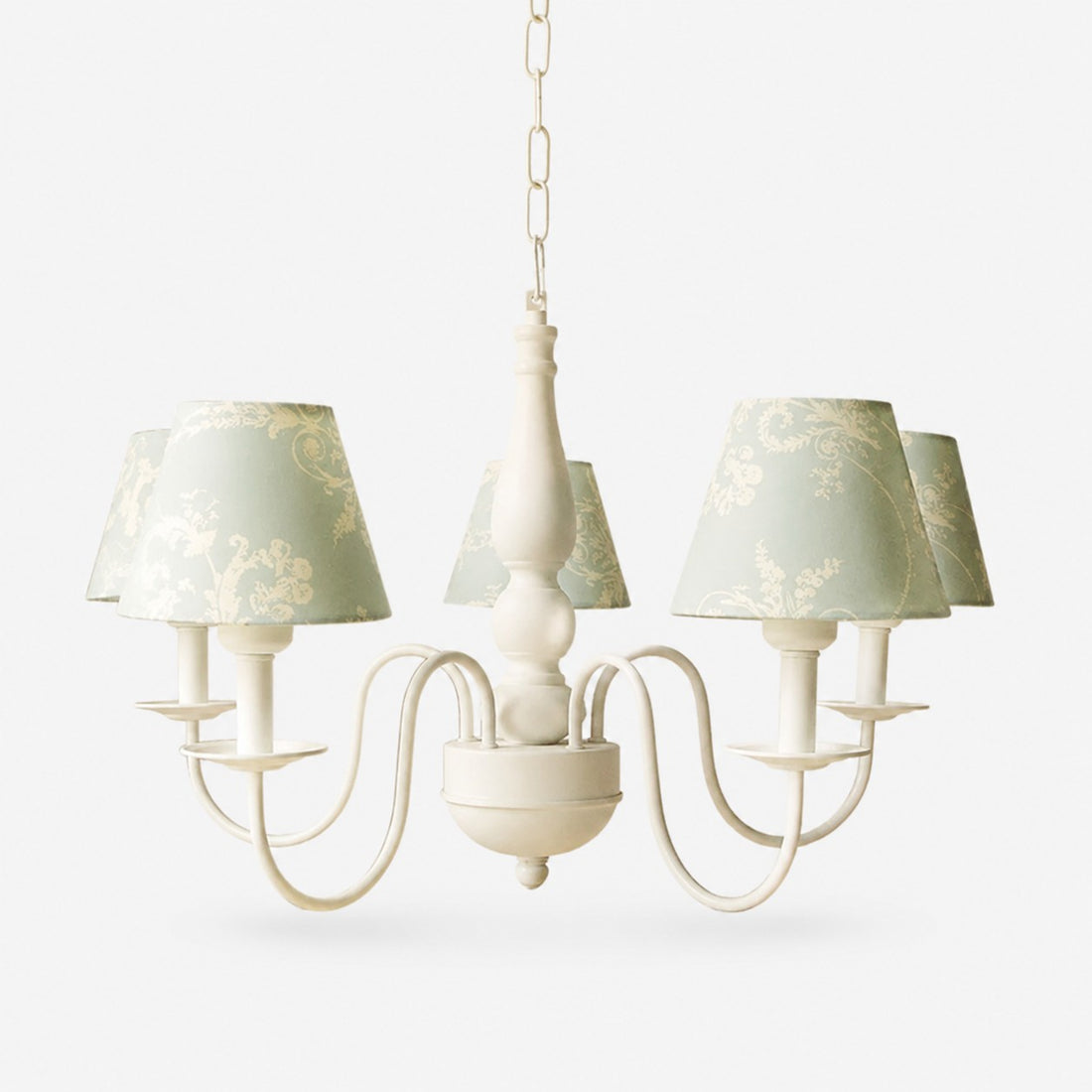 Colorful Fabric Shade 5-Light Chandelier