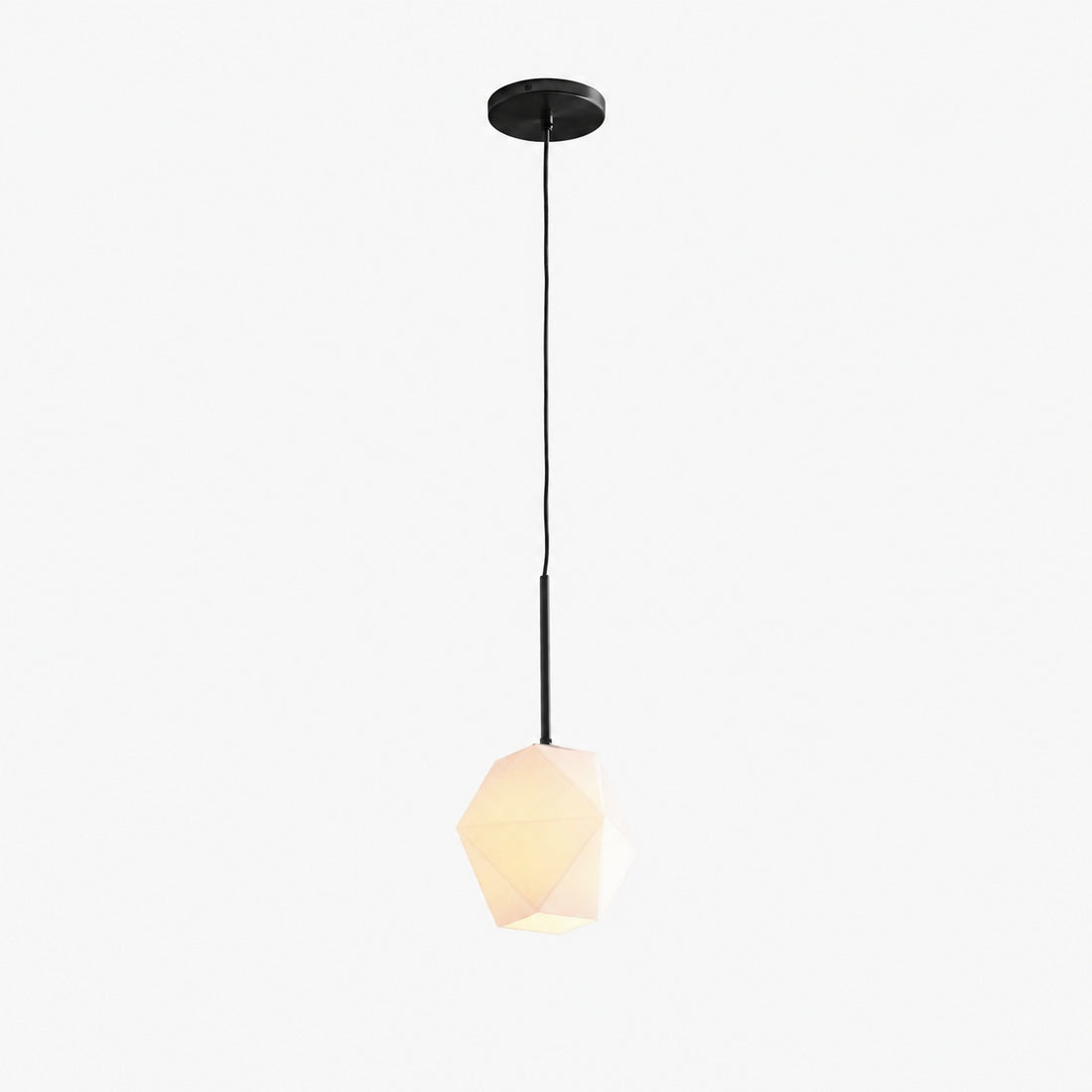 Talvior Faceted Pendant Light – Adjustable Glass Light Fixture
