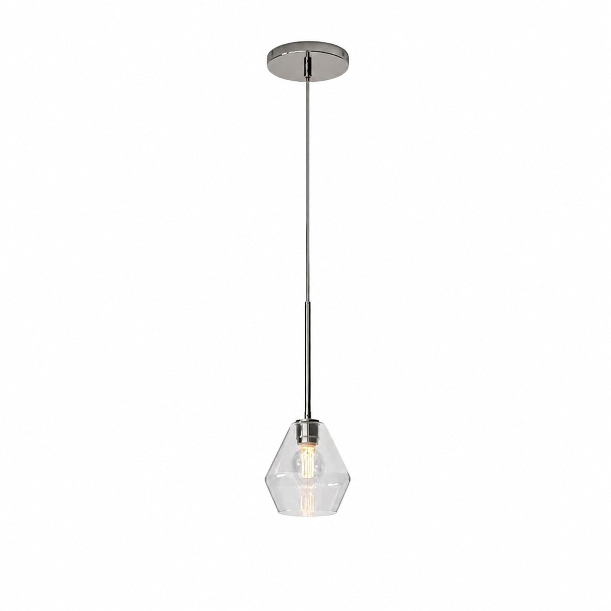 Merin Transparent Glass Sculpture Geometric Chandelier