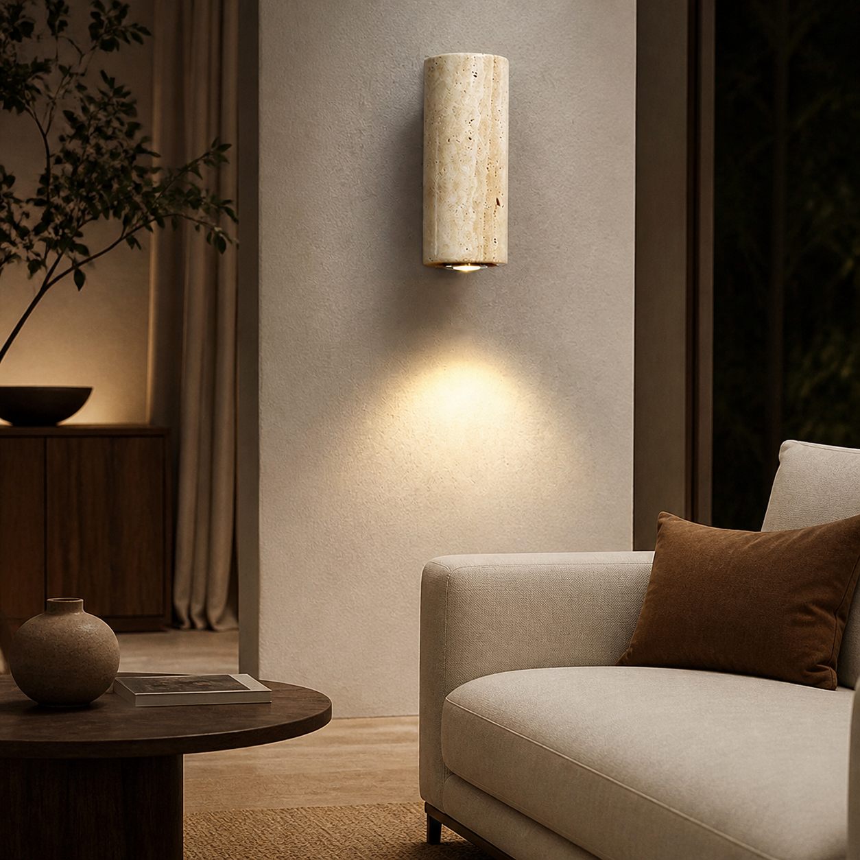 Modern Sculptural Metal Wall Lamp – Minimalist Sconce for Bedroom Living Room Hallway